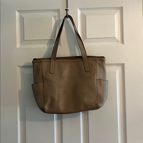 FOSSIL MIMI taupe pebble leather tote bag - Picture 2 of 10
